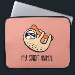 Sloth funny laptop sleeve<br><div class="desc">What's your spirit animal? If you're lazy or a procrastinator,  it might be a sloth!</div>