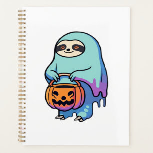 Sloth Ghost Halloween Oversized T-Shirt Planner