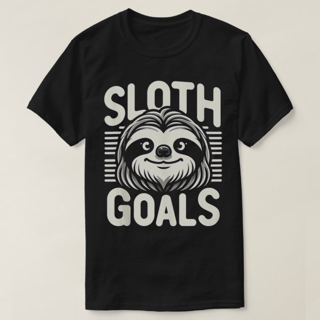 Sloth Goals Funny Graphic Tees Tank Top (Design Front)