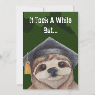 Sloth Graduation Invitation