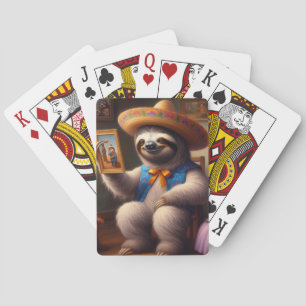Sloth Grandpa Playing Cards