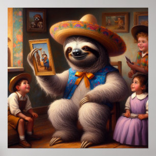 Sloth Grandpa Poster