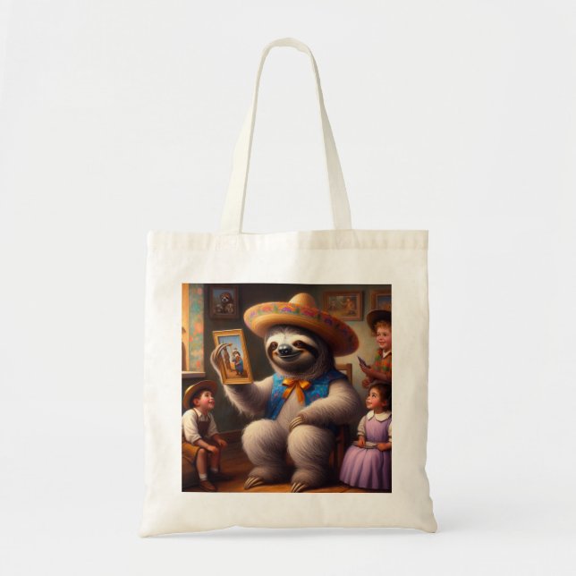 Sloth Grandpa Tote Bag (Front)