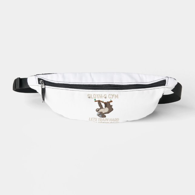 Sloth gym Lets train hard Tomorrow Fanny Pack (Front)
