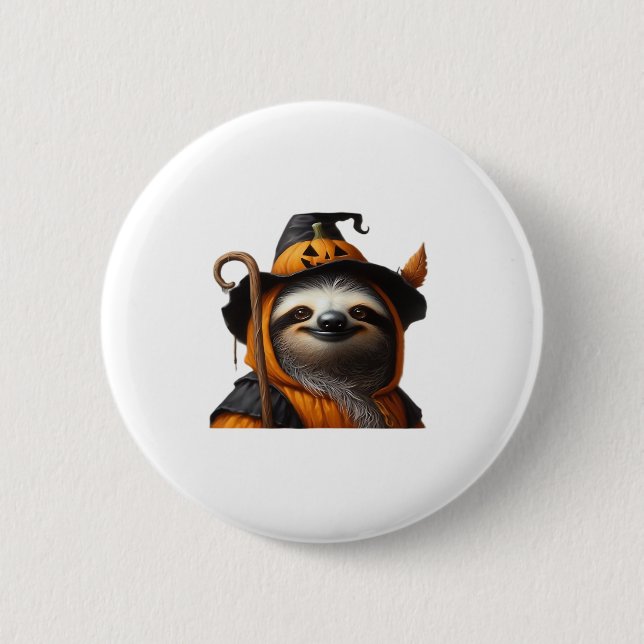 Sloth Halloween Classic T-Shirt 2 Inch Round Button (Front)