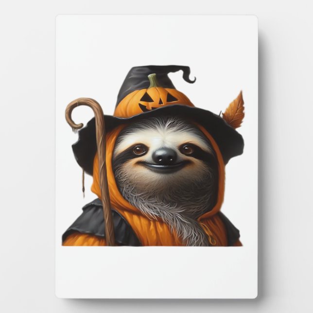 Sloth Halloween Classic T-Shirt Plaque (Front)