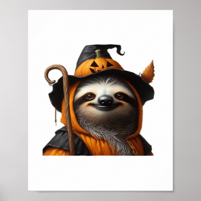 Sloth Halloween Classic T-Shirt Poster (Front)