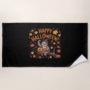 Sloth Halloween Day Classic T-Shirt Beach Towel