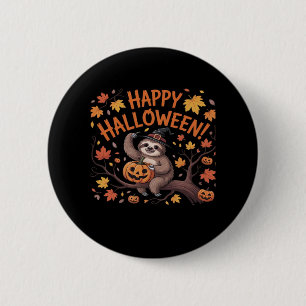 Sloth Halloween Day Oversized T-Shirt 2 Inch Round Button