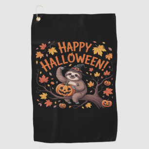 Sloth Halloween Day Oversized T-Shirt Golf Towel