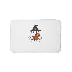 Sloth Halloween Ghost Witch Hat Animal Lovers Boys Bath Mat