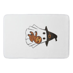 Sloth Halloween Ghost Witch Hat Animal Lovers Boys Bath Mat