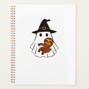 Sloth Halloween Ghost Witch Hat Animal Lovers Boys Planner