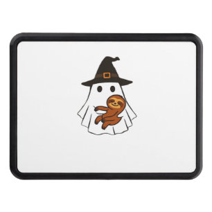 Sloth Halloween Ghost Witch Hat Animal Lovers Boys Trailer Hitch Cover