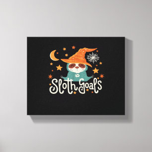 Sloth Halloween Goals Classic T-Shirt Canvas Print