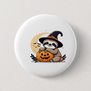 Sloth Halloween Motif Cute Classic T-Shirt 2 Inch Round Button