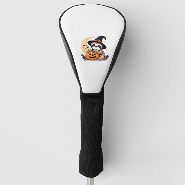Sloth Halloween Motif Cute Classic T-Shirt Golf Head Cover (Front)
