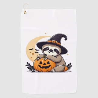 Sloth Halloween Motif Cute Classic T-Shirt Golf Towel