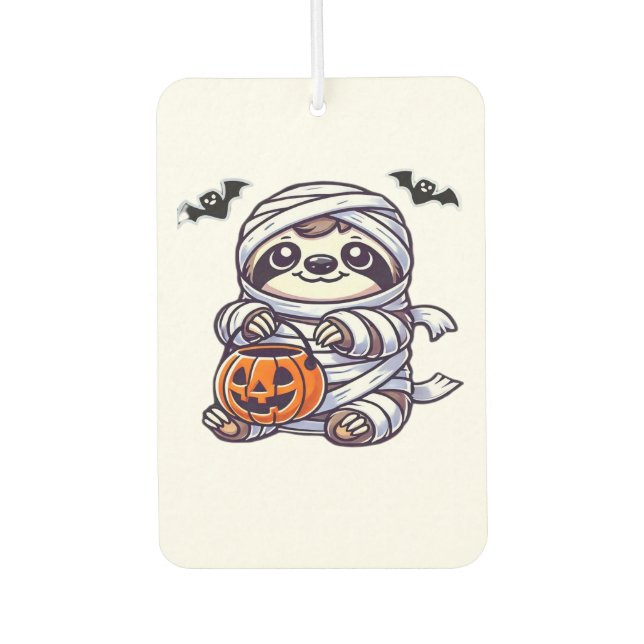Sloth Halloween Mummy Kids Women Men Sloth Classic Air Freshener (Front)