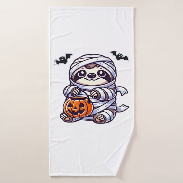 Sloth Halloween Mummy Kids Women Men Sloth Classic Bath Towel (Bath Towel)