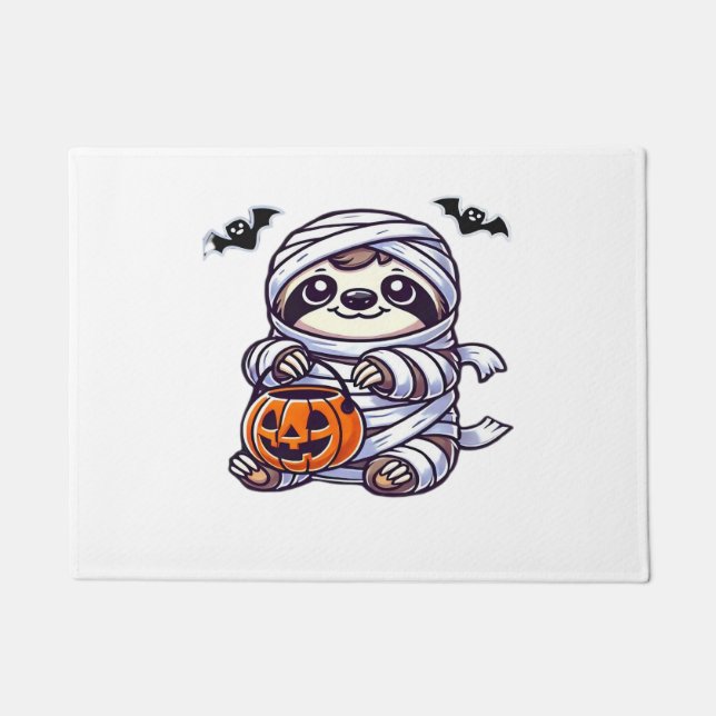 Sloth Halloween Mummy Kids Women Men Sloth Classic Doormat (Front)