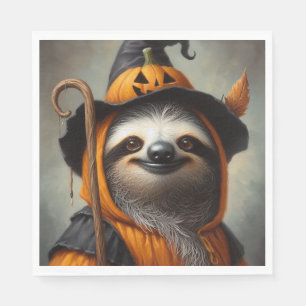 Sloth Halloween Napkin