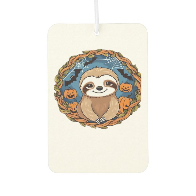 sloth, halloween, october, autumn, thanksgiving Ov Air Freshener (Front)