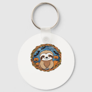 sloth, halloween, october, autumn, thanksgiving Ov Keychain