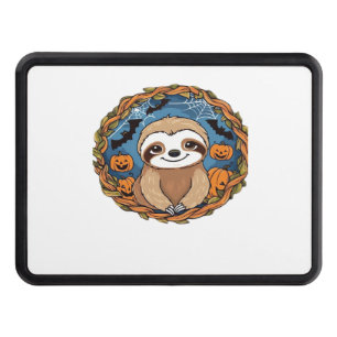 sloth, halloween, october, autumn, thanksgiving Ov Trailer Hitch Cover