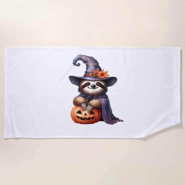 Sloth Halloween Outfit Classic T-Shirt Beach Towel (Front)