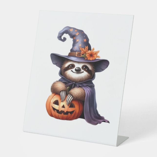 Sloth Halloween Outfit Classic T-Shirt Pedestal Sign (Front)