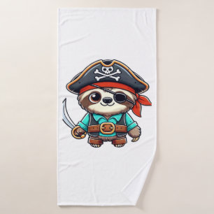 Sloth Halloween Pirate Kids Women Men Sloth Classi Bath Towel