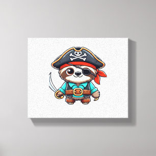 Sloth Halloween Pirate Kids Women Men Sloth Classi Canvas Print