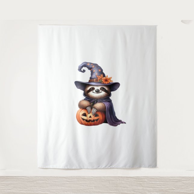 Sloth Halloween Pirate Kids Women Men Sloth Classi Tapestry (Front)