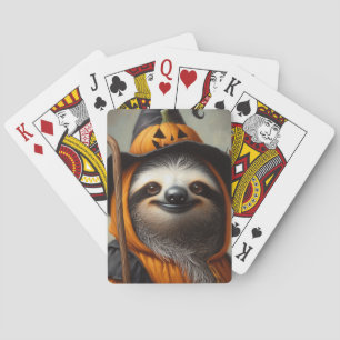Sloth Halloween Playing Cards