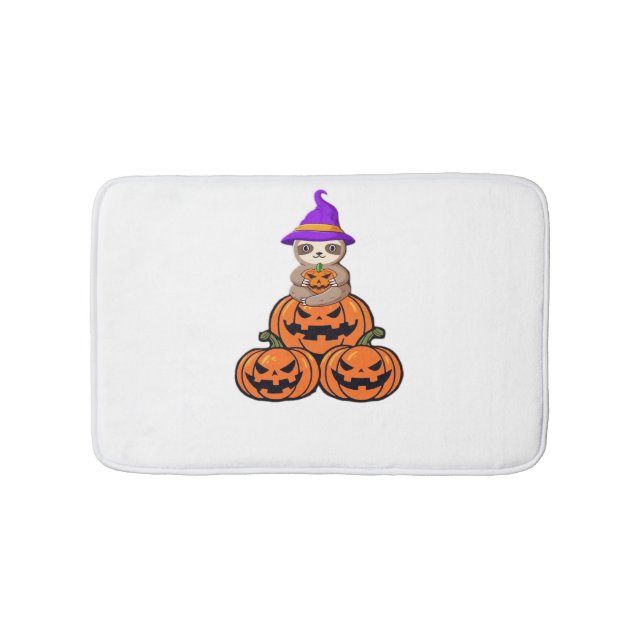 Sloth Halloween Premium T-Shirt Bath Mat (Front)