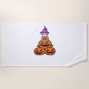 Sloth Halloween Premium T-Shirt Beach Towel
