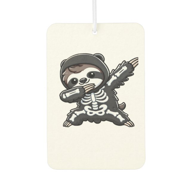 Sloth Halloween Skeleton Kids Women Men Sloth Clas Air Freshener (Front)