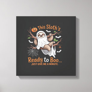 Sloth Halloween Sloths Cute Bat Vampire Essential Canvas Print