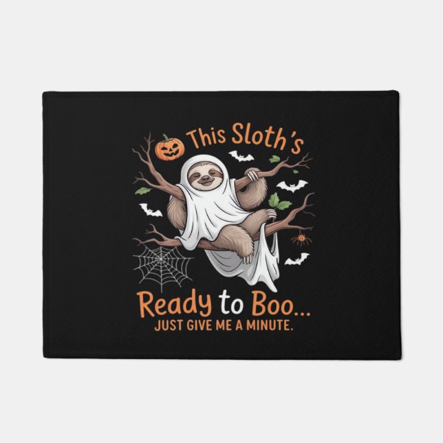 Sloth Halloween Sloths Cute Bat Vampire Essential  Doormat (Front)