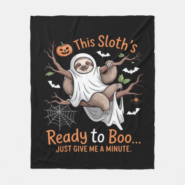 Sloth Halloween Sloths Cute Bat Vampire Essential  Fleece Blanket (Front)