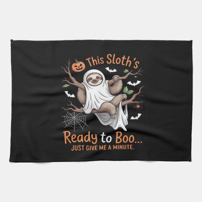 Sloth Halloween Sloths Cute Bat Vampire Essential  Kitchen Towel (Horizontal)