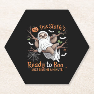 Sloth Halloween Sloths Cute Bat Vampire Essential  Paper Coaster