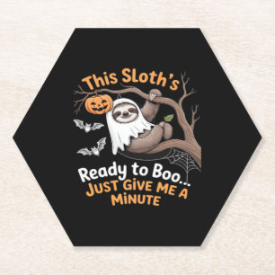 Sloth Halloween Sloths Cute Bat Vampire Essential  Paper Coaster