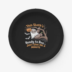 Sloth Halloween Sloths Cute Bat Vampire Essential  Paper Plate