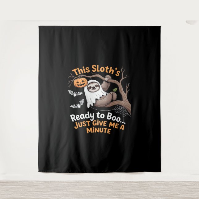 Sloth Halloween Sloths Cute Bat Vampire Essential  Tapestry (Front)