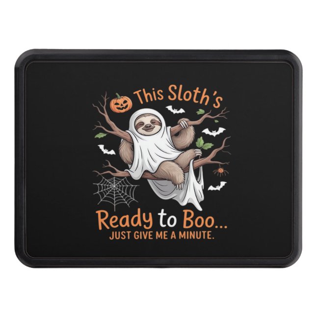 Sloth Halloween Sloths Cute Bat Vampire Essential  Trailer Hitch Cover (Front)