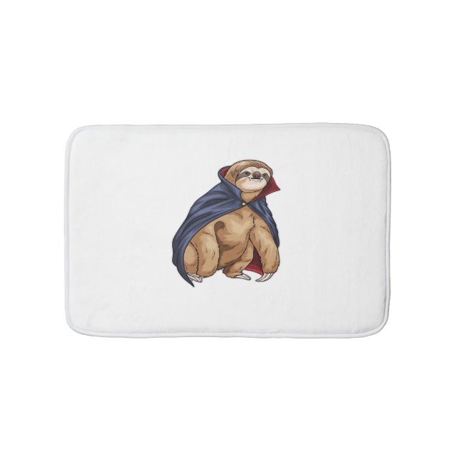 Sloth Halloween Vampire Classic T-Shirt Bath Mat (Front)