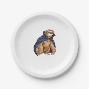 Sloth Halloween Vampire Classic T-Shirt Paper Plate