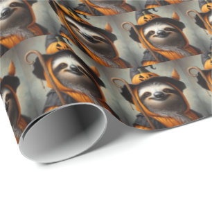 Sloth Halloween Wrapping Paper